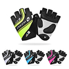 Nuckily Bike Gloves / Cycling Gloves Mountain Bike Gloves Mountain Bike MTB Road Bike Cycling Anti-Slip Breathable Shockproof Protective Fingerless Gloves Half Finger Sports Gloves Terry Cloth Black