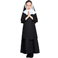 Nun Retro Vintage Outfits Masquerade Girls