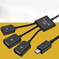 Nuttig Product Micro Android Otg Datakabel Hub Met Voeding Triple Mobiele Telefoon Aangesloten Usb Drive