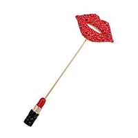 obonnie gold tone red crystal lips lapel stick pin brooch cardigan hat scarf boutonniere stick tie pin (red) miniinthebox