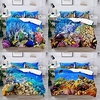 Ocean Landscape 3-Piece Duvet Cover Set Hotel Bedding Sets Comforter Cover with Soft Lightweight Microfiber,  Include 1 Duvet Cover,  2 Pillowcases (1 Pillowcase for Twin/Single) miniinthebox