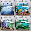 Ocean Landscape 3-Piece Duvet Cover Set Hotel Bedding Sets Comforter Cover with Soft Lightweight Microfiber,  Include 1 Duvet Cover,  2 Pillowcases (1 Pillowcase for Twin/Single) miniinthebox