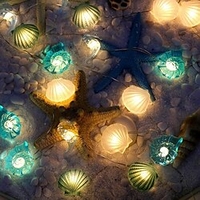Ocean Theme Fairy String Lights 2m 20LEDs Shell Lights Battery Powered for Christmas Birthday Wedding Garden Seaside Camping Family Party Decoration miniinthebox