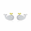 ocean whale stud earrings for girls women 925 sterling silver earrings sister daughter friends birthday gfit