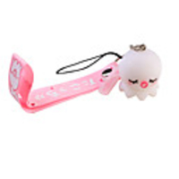 Octopus Cell Phone Charm - White