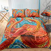 Octopus Print 3-Piece Duvet Cover Set Hotel Bedding Sets Comforter Cover with Soft Lightweight Microfiber,  Include 1 Duvet Cover,  2 Pillowcases for Double/Queen/King(1 Pillowcase for Twin/Single)