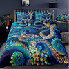 Octopus Print 3-Piece Duvet Cover Set Hotel Bedding Sets Comforter Cover with Soft Lightweight Microfiber,  Include 1 Duvet Cover,  2 Pillowcases for Double/Queen/King(1 Pillowcase for Twin/Single) miniinthebox