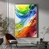 Oil Painting 100% Handmade Hand Painted Wall Art On Canvas Horizontal Panoramic Abstract Colorful Landscape Modern Home Decoration Decor Rolled Canvas No Frame Unstretched miniinthebox