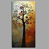 Oil Painting Hand Painted - Abstract / Floral / Botanical Comtemporary / Modern Stretched Canvas
