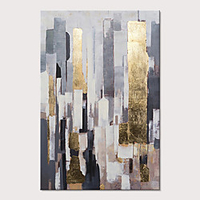 Oil Painting Hand Painted - Abstract Abstract Landscape Modern Stretched Canvas