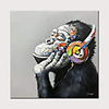 Oil Painting Hand Painted - Abstract Animals Modern Rolled Canvas (No Frame)
