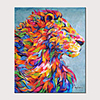 Oil Painting Hand Painted - Abstract Animals Modern Rolled Canvas (No Frame)
