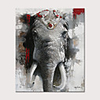 Oil Painting Hand Painted - Abstract Animals Modern Rolled Canvas (No Frame)