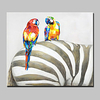 Oil Painting Hand Painted - Abstract Animals Pop Art Modern With Stretched Frame With Stretched Frame
