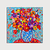 Oil Painting Hand Painted - Abstract Floral / Botanical Modern Stretched Canvas