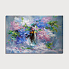 Oil Painting Hand Painted - Abstract Floral / Botanical Modern Stretched Canvas