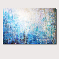 Oil Painting Hand Painted - Abstract Landscape Comtemporary Modern Stretched Canvas / Rolled Canvas