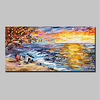 Oil Painting Hand Painted - Abstract Landscape Modern Stretched Canvas