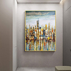 Oil Painting Hand Painted - Abstract Modern Rolled Canvas (No Frame)