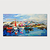 Oil Painting Hand Painted - Abstract Modern Stretched Canvas
