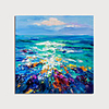 Oil Painting Hand Painted - Abstract Modern Stretched Canvas