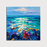 Oil Painting Hand Painted - Abstract Modern Stretched Canvas