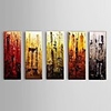 Oil Painting Hand Painted - Abstract Modern With Stretched Frame / Five Panels