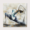Oil Painting Hand Painted - Abstract People Modern Rolled Canvas (No Frame)