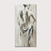 Oil Painting Hand Painted - Abstract People Modern Rolled Canvas (No Frame)