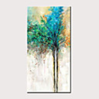 Oil Painting Hand Painted Abstract Floral / Botanical Classic Modern Rolled Canvas Rolled Without Frame
