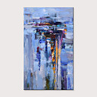 Oil Painting Hand Painted Abstract Modern Rolled Canvas Rolled Without Frame
