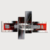 Oil Painting Hand Painted Abstract Modern Stretched Canvas / Four Panels With Stretched Frame