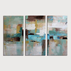Oil Painting Hand Painted Abstract Modern Stretched Canvas / Three Panels With Stretched Frame