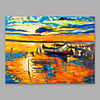 Oil Painting Hand Painted Abstract Modern Stretched Canvas With Stretched Frame
