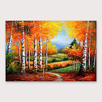 Oil Painting Hand Painted Abstract Modern Stretched Canvas With Stretched Frame