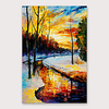 Oil Painting Hand Painted Abstract Modern Stretched Canvas With Stretched Frame