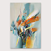 Oil Painting Hand Painted Abstract Modern Stretched Canvas With Stretched Frame