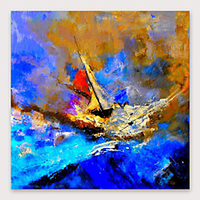 Oil Painting Hand Painted Abstract Modern Stretched Canvas With Stretched Frame