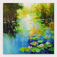 Oil Painting Hand Painted Abstract Modern Stretched Canvas With Stretched Frame