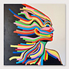 Oil Painting Hand Painted Abstract Modern Stretched Canvas With Stretched Frame