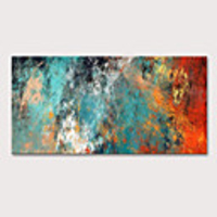 Oil Painting Hand Painted Abstract Modern Stretched Canvas With Stretched Frame