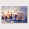 Oil Painting Hand Painted Abstract Modern Stretched Canvas With Stretched Frame
