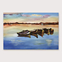 Oil Painting Hand Painted Abstract Modern Stretched Canvas With Stretched Frame