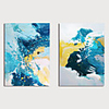 Oil Painting Hand Painted Abstract Modern Stretched Canvas With Stretched Frame