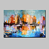 Oil Painting Hand Painted Abstract Modern With Stretched Frame / Rolled Canvas Rolled Without Frame