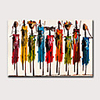 Oil Painting Hand Painted Abstract People Classic Modern Rolled Canvas Rolled Without Frame