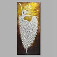 Oil Painting Hand Painted Abstract People Comtemporary Modern Stretched Canvas With Stretched Frame