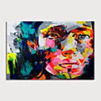 Oil Painting Hand Painted Abstract People Modern Rolled Canvas Rolled Without Frame