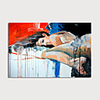 Oil Painting Hand Painted Abstract People Modern Rolled Canvas Rolled Without Frame
