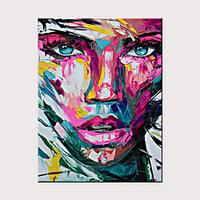 Oil Painting Hand Painted Abstract People Modern Rolled Canvas Rolled Without Frame